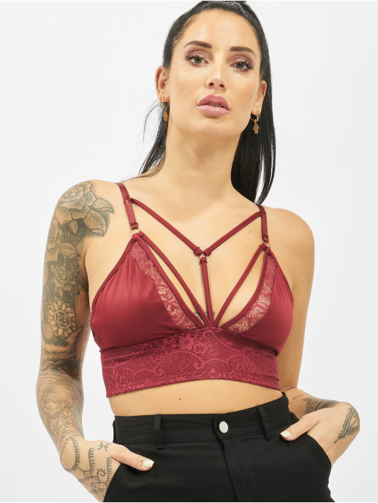Missguided Top Harness Lace red