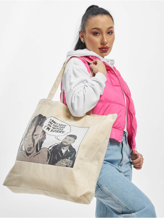 Mister Tee Bag Sorry Oversize Canvas white