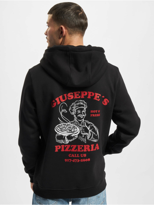 Mister Tee Bluzy z kapturem Giuseppe's Pizzeria czarny