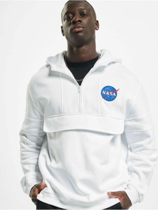 Mister Tee Hoodie Nasa Chest Embroidery white
