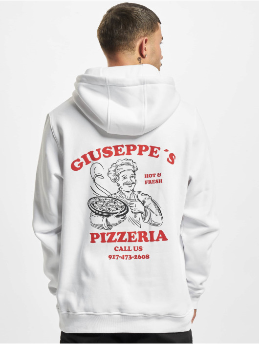 Mister Tee Hoodie Giuseppe's Pizzeria white
