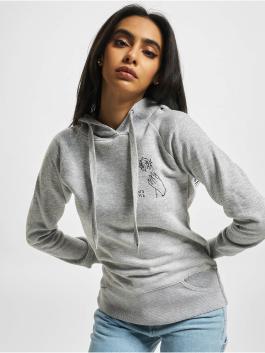 Mister Tee Damen Hoody Ladies Only Love in grau