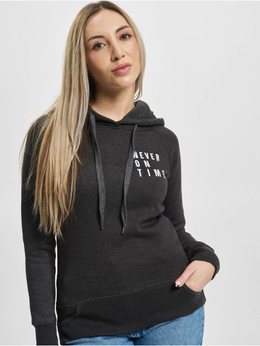 Mister Tee Damen Hoody Ladies Never On Time in grau
