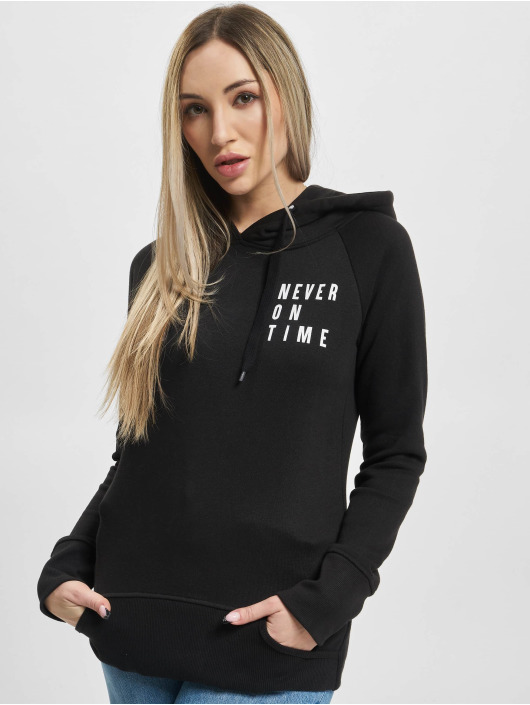 Mister Tee Damen Hoody Ladies Never On Time in schwarz