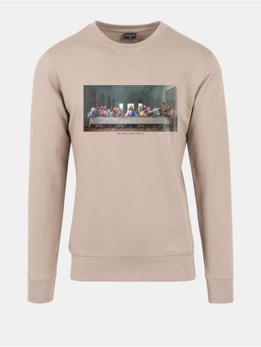 Mister Tee Kinder Pullover Can´t Hang With Us Crewneck in beige