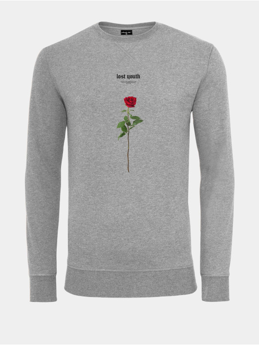 Mister Tee Herren Pullover Lost Youth Rose Crewneck in grau