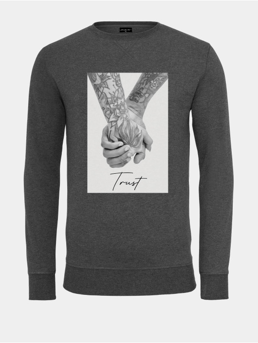Mister Tee Herren Pullover Trust 2.0 Crewneck in grau