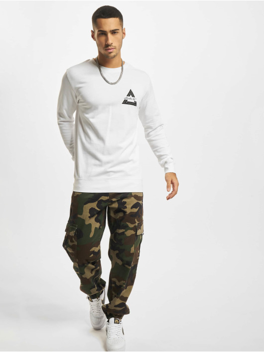 Mister Tee Pullover Triangle Neck white