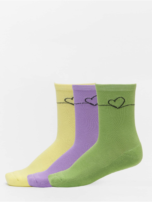 Mister Tee Socks Heart Oneline 3 Pack colored
