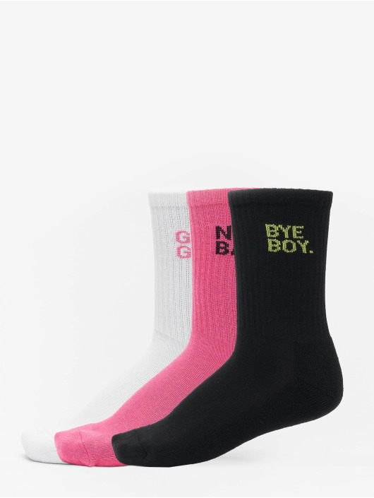 Mister Tee Socks Girl Gang Socks 3-Pack pink