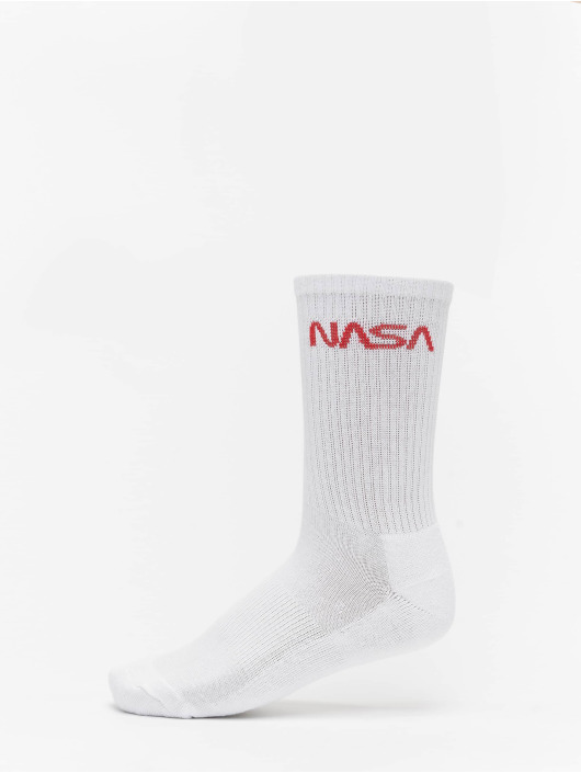 Mister Tee Sokken NASA Worm Logo 3-Pack wit
