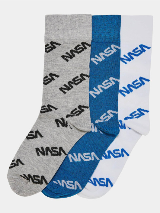 Mister Tee Sukat Nasa Allover Socks Kids 3-Pack sininen