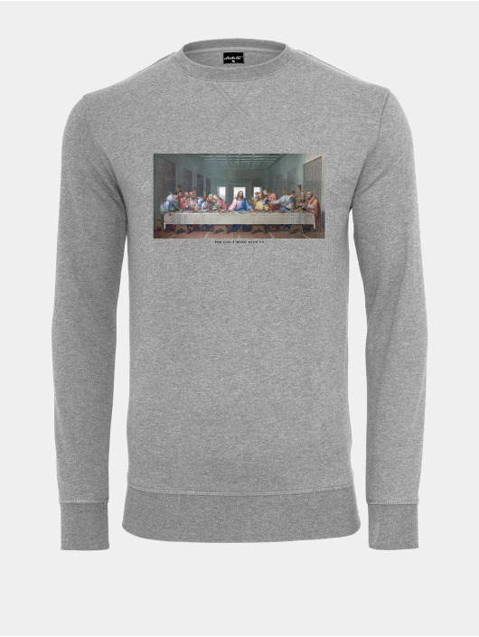 Mister Tee Svetry Can´t Hang With Us Crewneck šedá