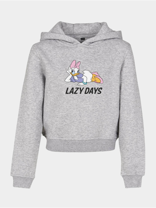 Mister Tee Sweat capuche Daisy Duck Lazy Cropped gris