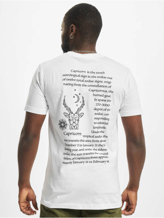 Mister Tee T-paidat Astro Capricornus valkoinen