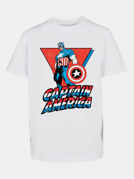 Mister Tee T-paidat Marvel Captain America valkoinen