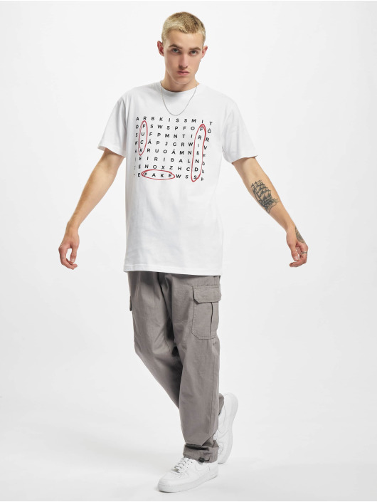 Mister Tee T-shirt Crossword bianco
