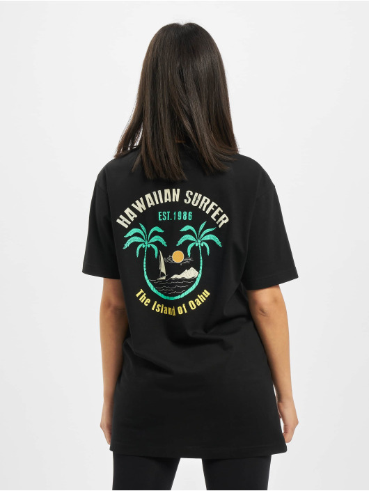 Mister Tee T-Shirt Ladies Hawaiian Surfer black
