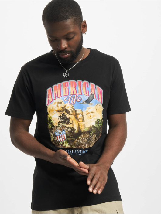 Mister Tee T-Shirt American Life Mount Roushmore black