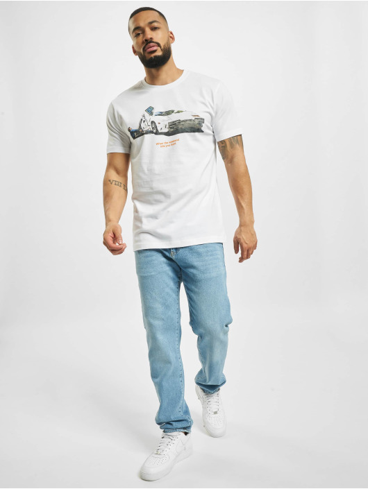 Mister Tee T-Shirt Weekend Wolf blanc