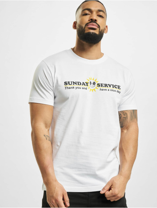 Mister Tee T-Shirt Sunday Service blanc