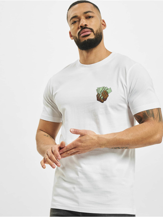Mister Tee T-Shirt Make Money Not Friends blanc