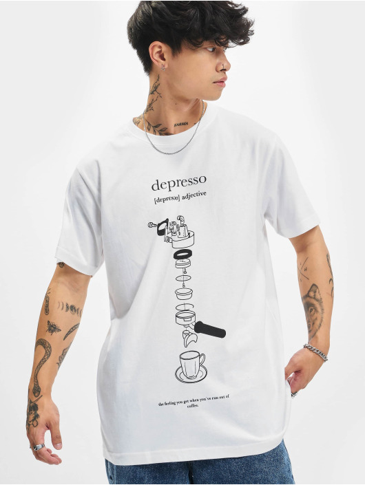 Mister Tee T-Shirt Depresso blanc