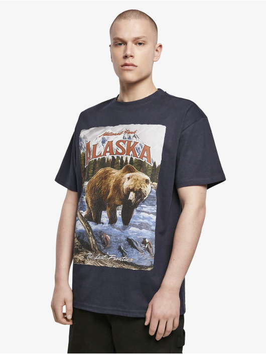 Mister Tee T-Shirt Alaska Vintage Oversize bleu