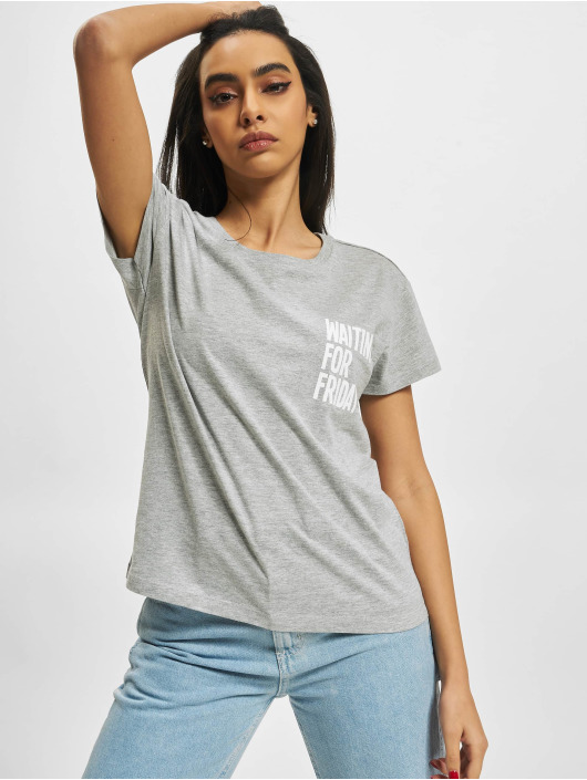 Mister Tee T-Shirt Ladies Waiting For Friday Box gris