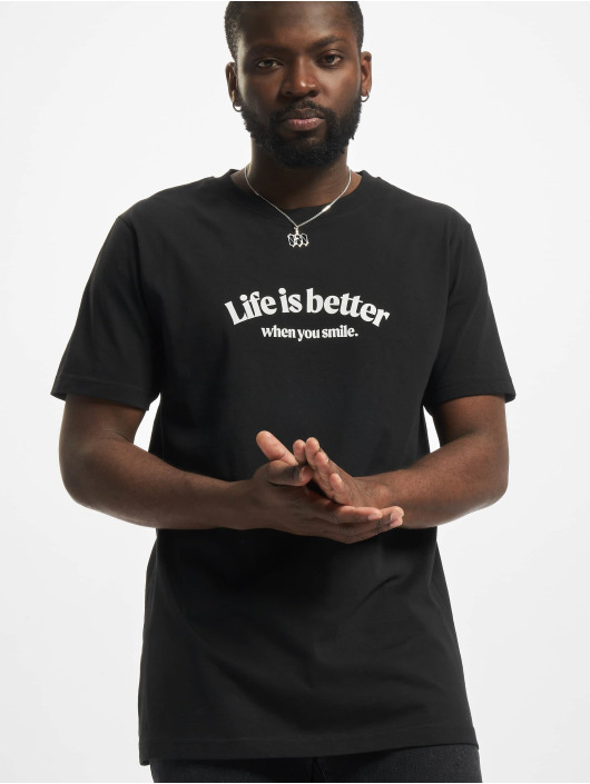 Mister Tee T-shirt Life Is Better nero