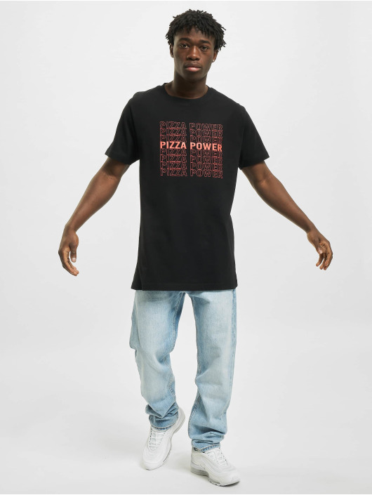 Mister Tee T-Shirt Pizza Power noir
