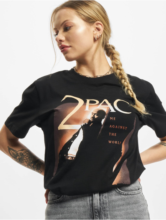 Mister Tee T-Shirt Ladies Tupac Me Against The World Cover noir