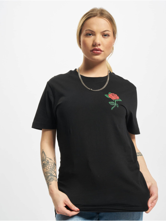 Mister Tee T-Shirt Ladies Rose noir