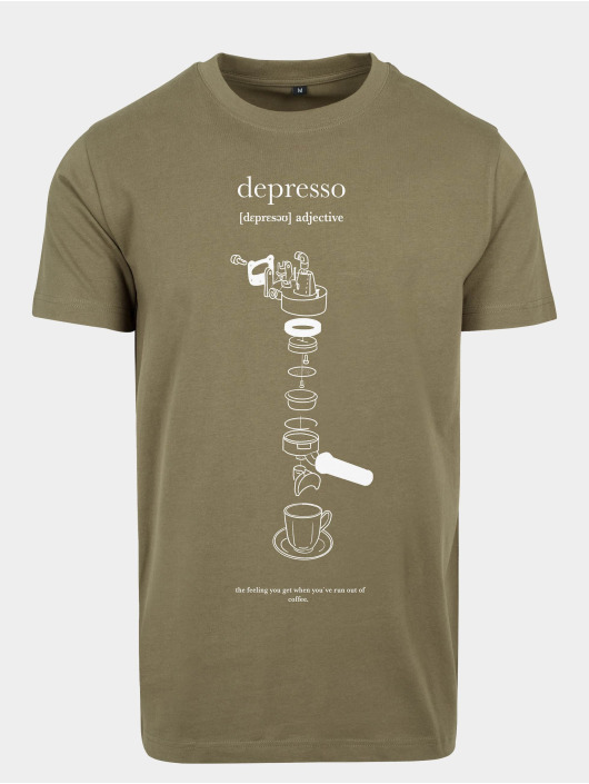 Mister Tee t-shirt Depresso olijfgroen