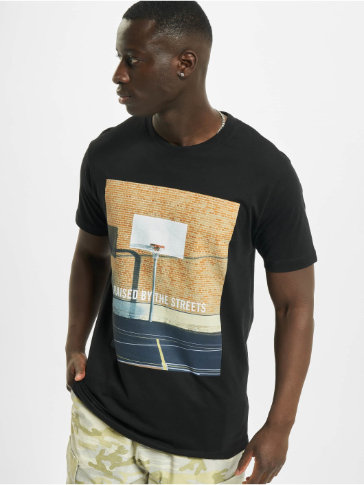 Mister Tee T-Shirt Raised By The Streets schwarz