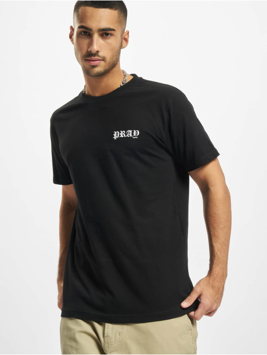 black shirt with skeleton hands