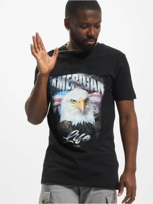 Mister Tee T-Shirt American Life Eagle schwarz