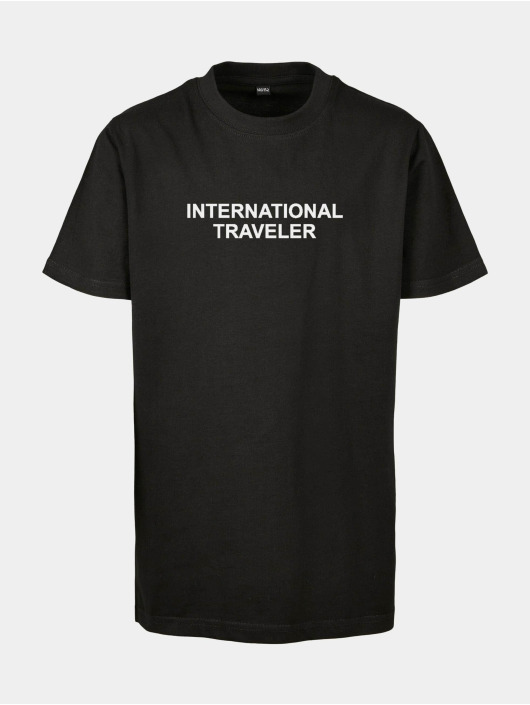 Mister Tee Kinder T-Shirt Kids International Traveller in schwarz