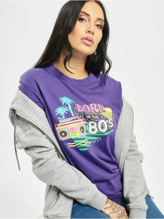 Mister Tee T-Shirt Born In The 80s violet