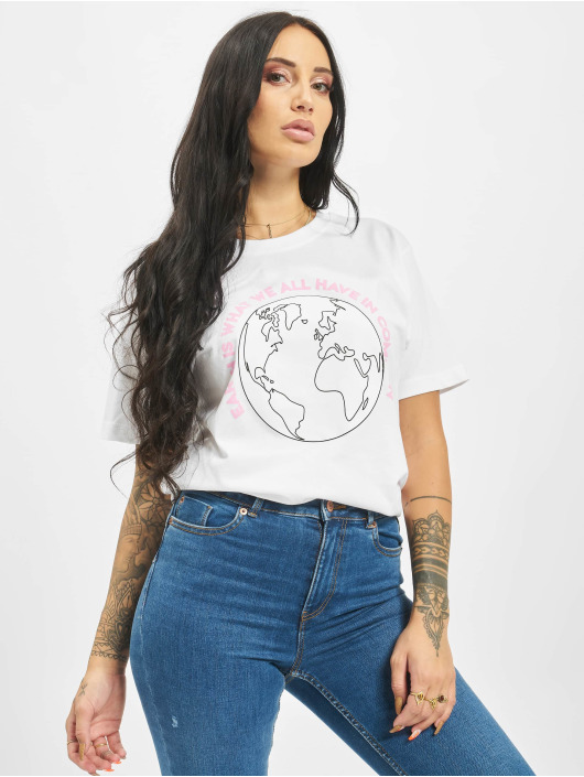 Mister Tee T-Shirt Planet Earth weiß