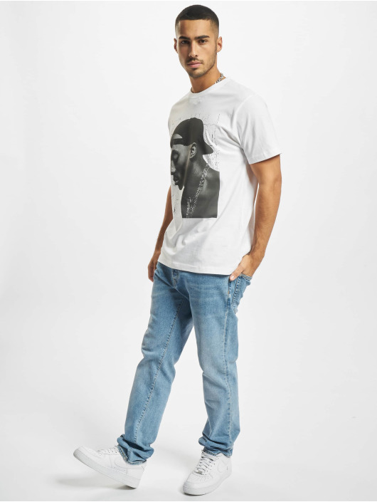 Mister Tee T-Shirt Tupac Cracked Background weiß