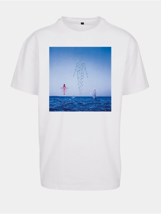 Mister Tee Herren T-Shirt Pink Floyd Shine Oversize in weiß