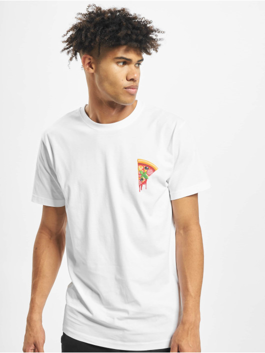Mister Tee T-Shirt Create Your Pizza white