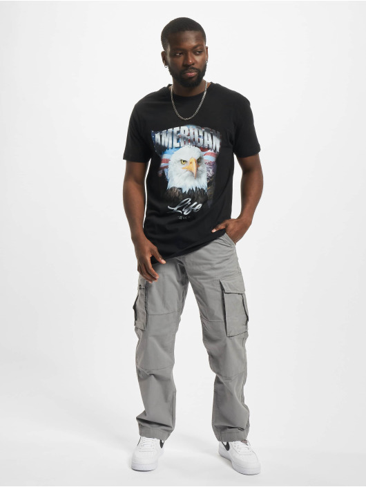 Mister Tee t-shirt American Life Eagle zwart