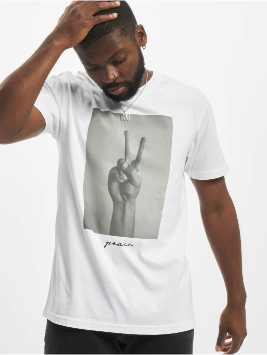 Mister Tee T-shirts Peace Sign hvid