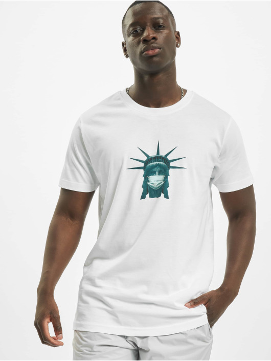 Mister Tee T-Shirty Liberty Mask bialy