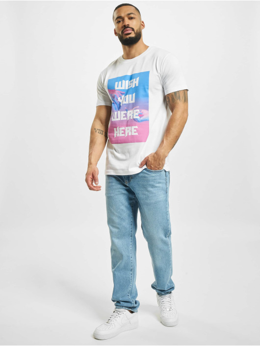 Mister Tee T-Shirty Wish You Were Here bialy
