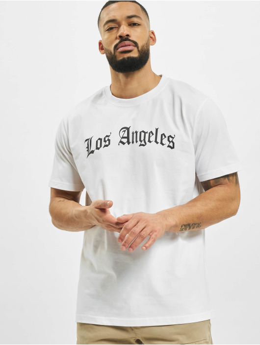 Mister Tee T-Shirty Los Angeles Wording bialy