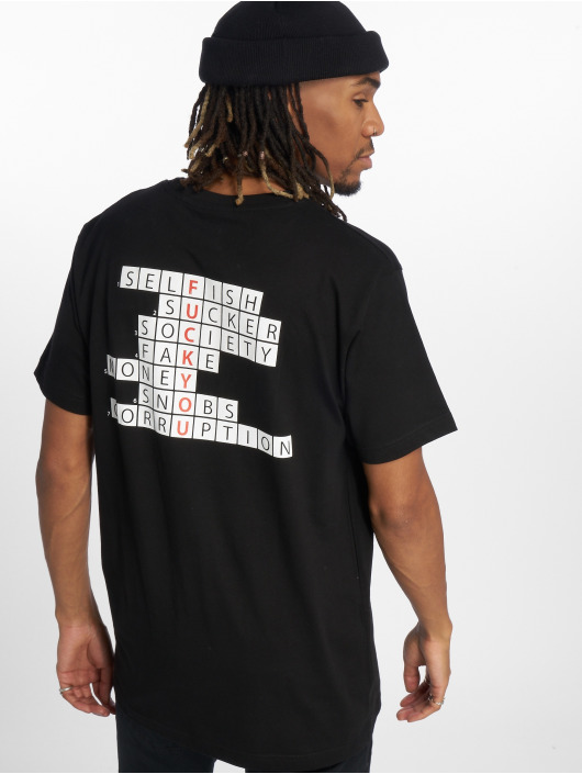 Mister Tee T-Shirty Crossword Champ czarny