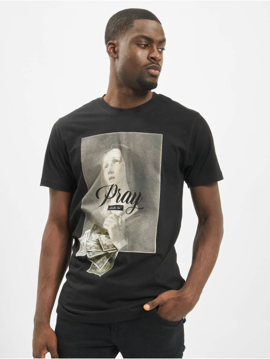 Mister Tee T-Shirty Pray Dollar czarny